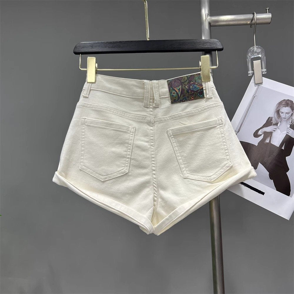 レディース パンツ ワイド コットン 綿 デニム 春夏 春 ショート 夏 ショートパンツ Aライン ワイドパンツ 流行