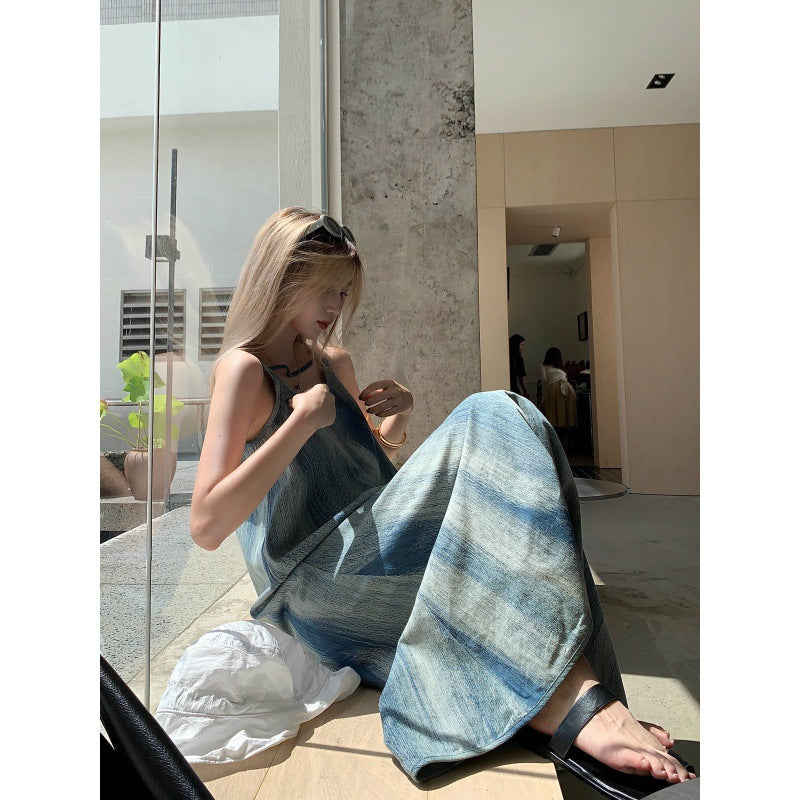 ワンピース ドレス ノースリーブ 春夏 袖なし 春 夏 リゾート ロング Aライン