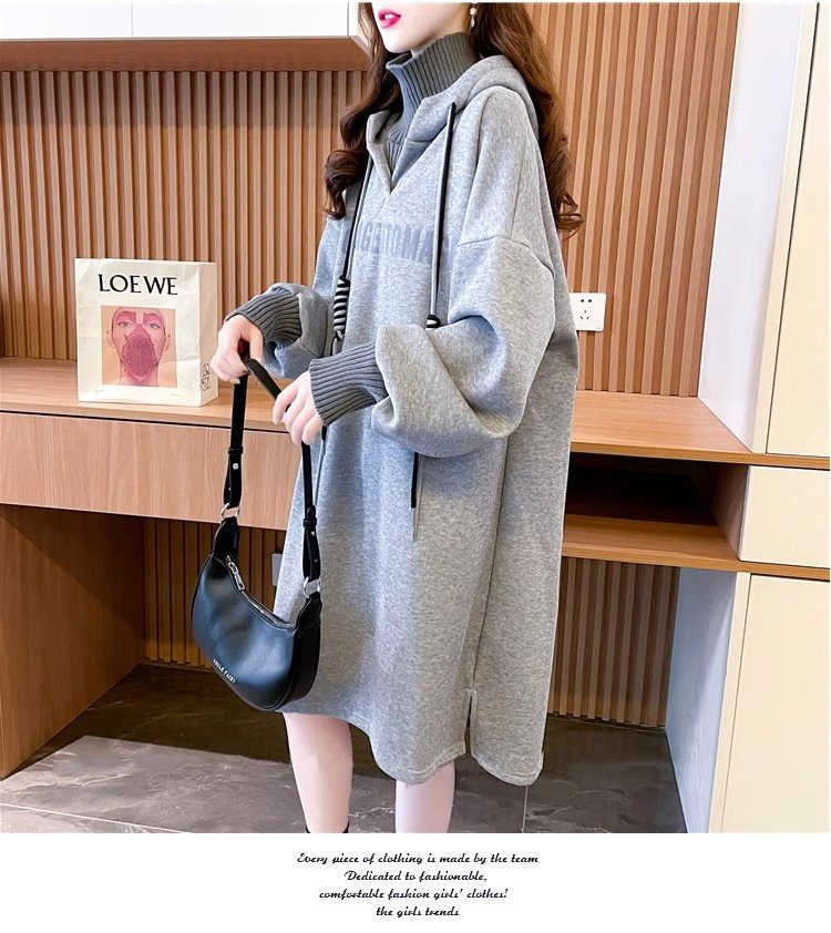 ワンピース 長袖 秋 冬 カジュアル ロング 厚手 シック