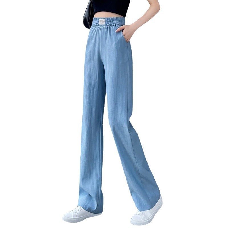 レディース パンツ スリム 春夏 カジュアル きれいめ 通勤 春 夏 ストレートパンツ 上品 ロング ストレート ロングパンツ 薄手 ハイウエスト ポリエステル