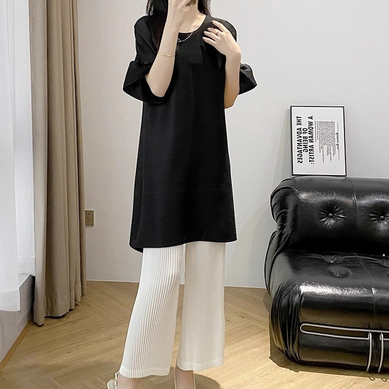 2way ワンピース ミニワンピース 5分袖 ラウンドネック チュニック かわいい 可愛い 大人可愛い きれいめ シンプル レトロ おしゃれ かっこいい カジュアル こなれ感 個性的 魅力的 主役級 存在感 抜け感 春 夏 ベーシック ナチュラル エレガント キュート フェミニン ガーリー 無地 女性用 レディース ママ OL 通勤 オフィス 学生 通学 デート お出かけ ランチ 旅行 休日 カフェ ショッピング コンパ 普段使い デイリー 着回し 重ね着 美脚 ワンサイズ トレンド モテ ゆったり