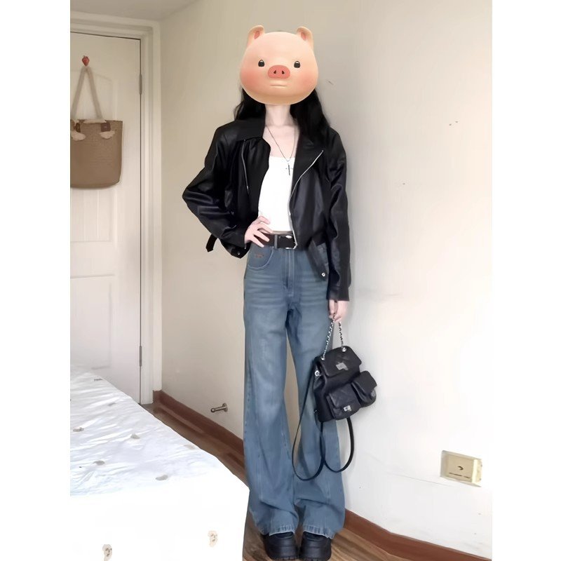 レディース ジャケット 長袖 秋冬 秋 きれいめ ショート タイト 冬 黒 細身 上品 おしゃれ レザー フェイクレザー 襟付き タイ ヴィンテージ レザージャケット 着痩せ