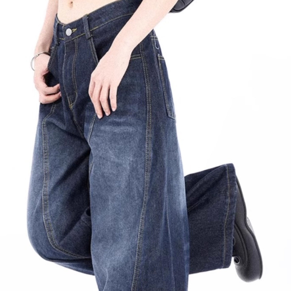 レディース パンツ ボトムス Gパン ロングパンツ ワイドパンツ デニムパンツ 丈長 フルレングス ストリート ポケット ハイウエスト カジュアル おしゃれ かっこいい メンズライク マニッシュ ベーシック アメリカン アクティブ ワイルド バックプリント オールシーズン お出かけ 休日 ショッピング ライブ カフェ フェス ランチ 体型カバー 美脚 脚長 普段使い 着回し トレンド 流行 インスタ映え 定番 S M L XL 2XL 3XL 小さいサイズ 大きいサイズ ビッグ ゆったり ゆる ブルー 青
