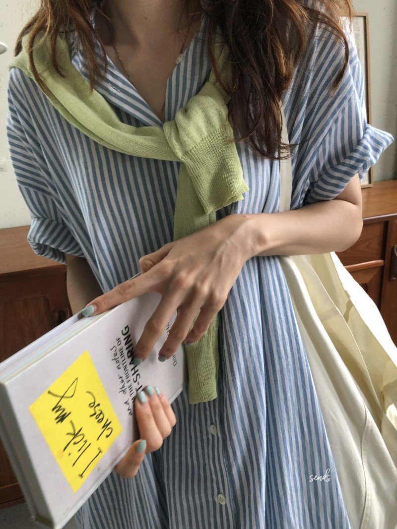 ワンピース 半袖 長袖 ボーダー ストライプ 春夏 きれいめ レトロ 通勤 春 夏 ロング 襟付き 切り替えデザイン