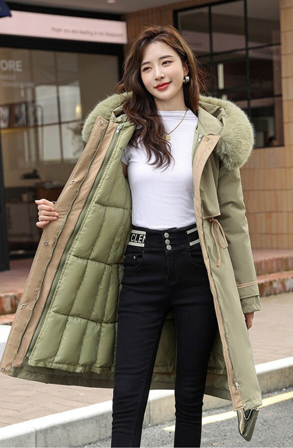 レディース コート アウター 上着 ダウンジャケット ファー ファー襟 フード ロング丈 ロング 長袖 かわいい 大人可愛い きれいめ シンプル カジュアル 上品 おしゃれ こなれ感 ラフ 主役級 存在感 抜け感 ナチュラル 無地 秋 冬 デート お出かけ アウトドア キャンプ 休日 ショッピング カフェ 重ね着 暖かい 防寒 体型カバー 脚長 普段使い 着回し レイヤード スタイリッシュ スタイルアップ M L XL 2XL 3XL オフホワイト ブラック ブラウン カーキ グリーン