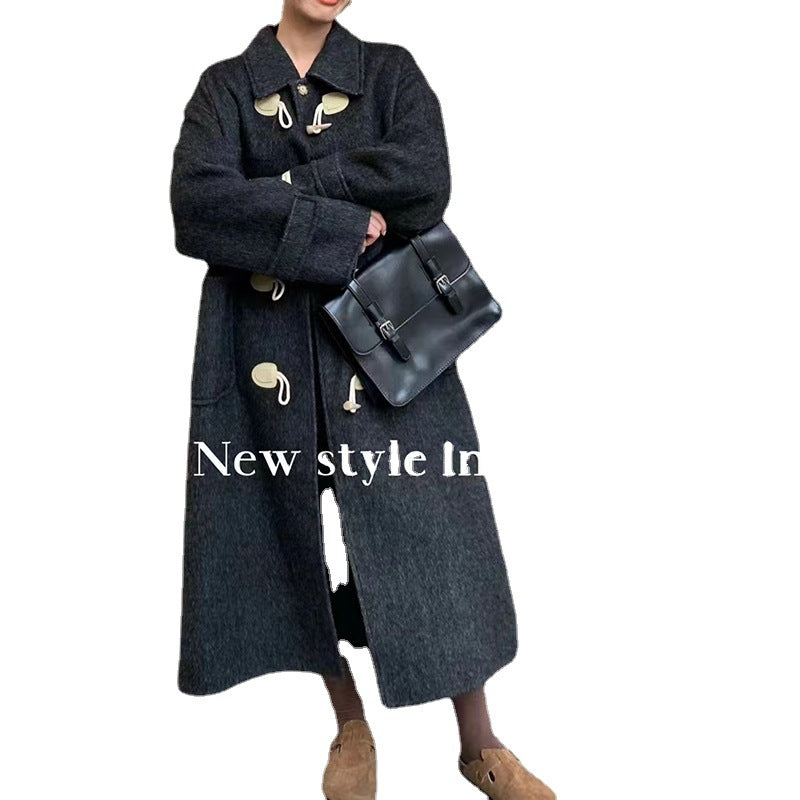 レディース コート ジャケット 長袖 無地 ゆったり 体型カバー シンプル ダウン ロング ウール ロングコート ボタン ダウンジャケット