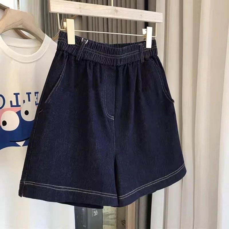 レディース パンツ ゆったり ワイド デニム 春夏 大きいサイズ 春 ショート 夏 ショートパンツ 薄手 ハイウエスト ポリエステル