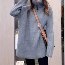 レディース トップス ニット 長袖 ボーダー ストライプ チェック柄 ゆったり 春 体型カバー 春夏 ラウンドネック セーター プルオーバー タイ ポリエステル
