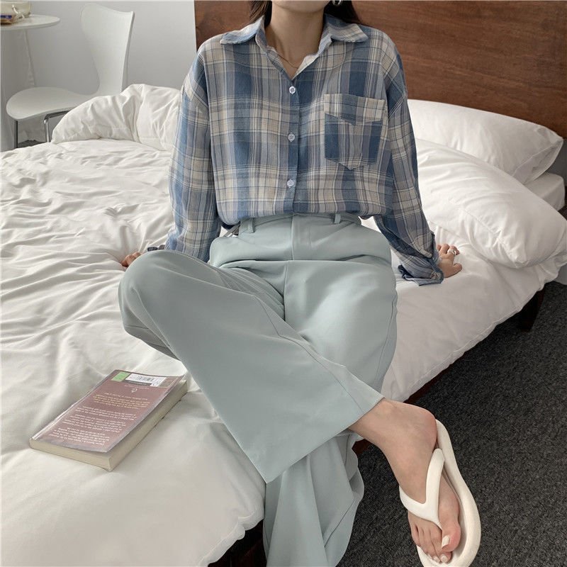 レディース シャツ ジャケット 長袖 チェック柄 ゆったり 夏 きれいめ レトロ 体型カバー 春夏 前開き ブラック 上品 襟付き ブルー ストレッチ アウター