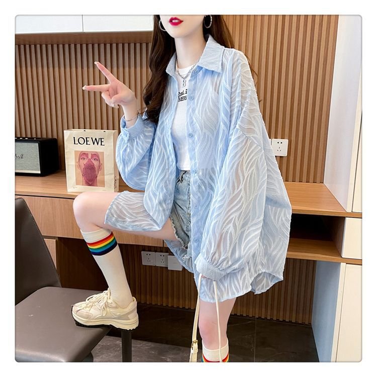 シャツ コート ジャケット 長袖 ゆったり 春夏 カジュアル 前開き 春 夏 ミモレ 薄手 ポリエステル