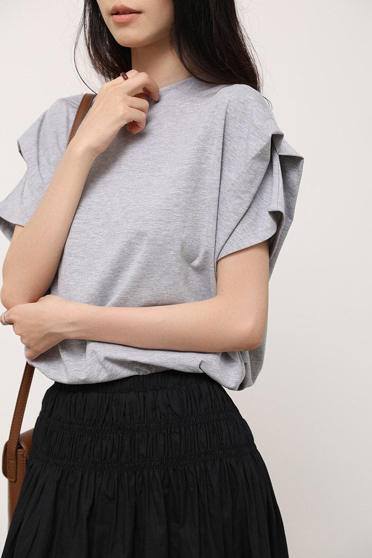 レディース トップス Tシャツ ニット 半袖 ボーダー ストライプ チェック柄 ゆったり コットン 綿 夏 体型カバー 春夏 膝丈 ラウンドネック シャツ