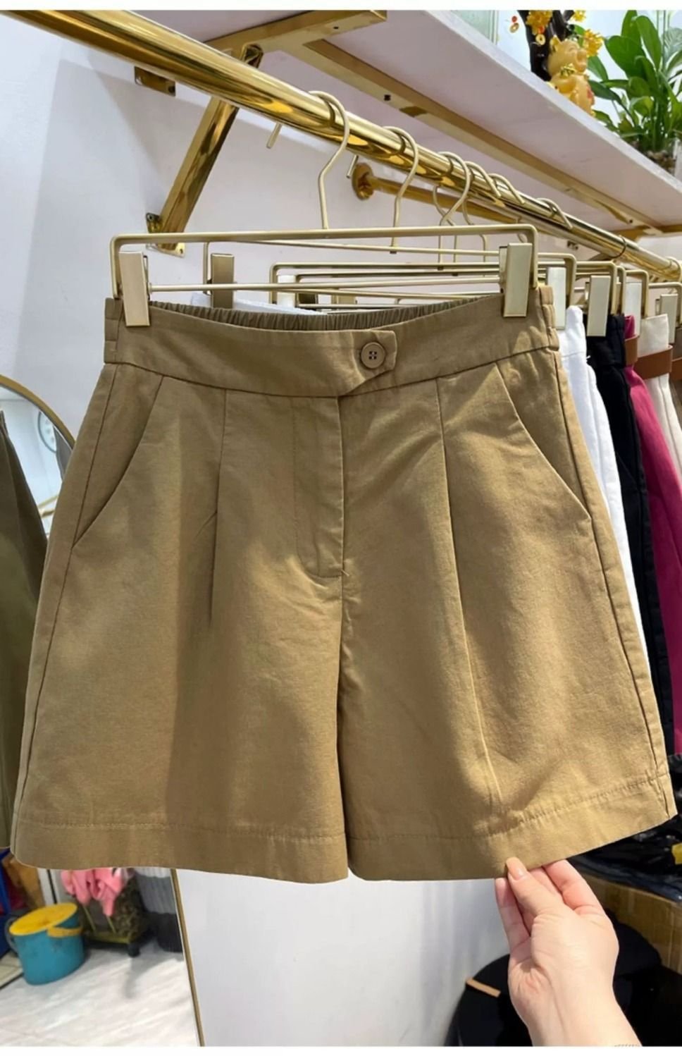 レディース パンツ ゆったり ワイド コットン 綿 夏 きれいめ 通勤 大きいサイズ ショート ショートパンツ 上品 薄手 切り替えデザイン
