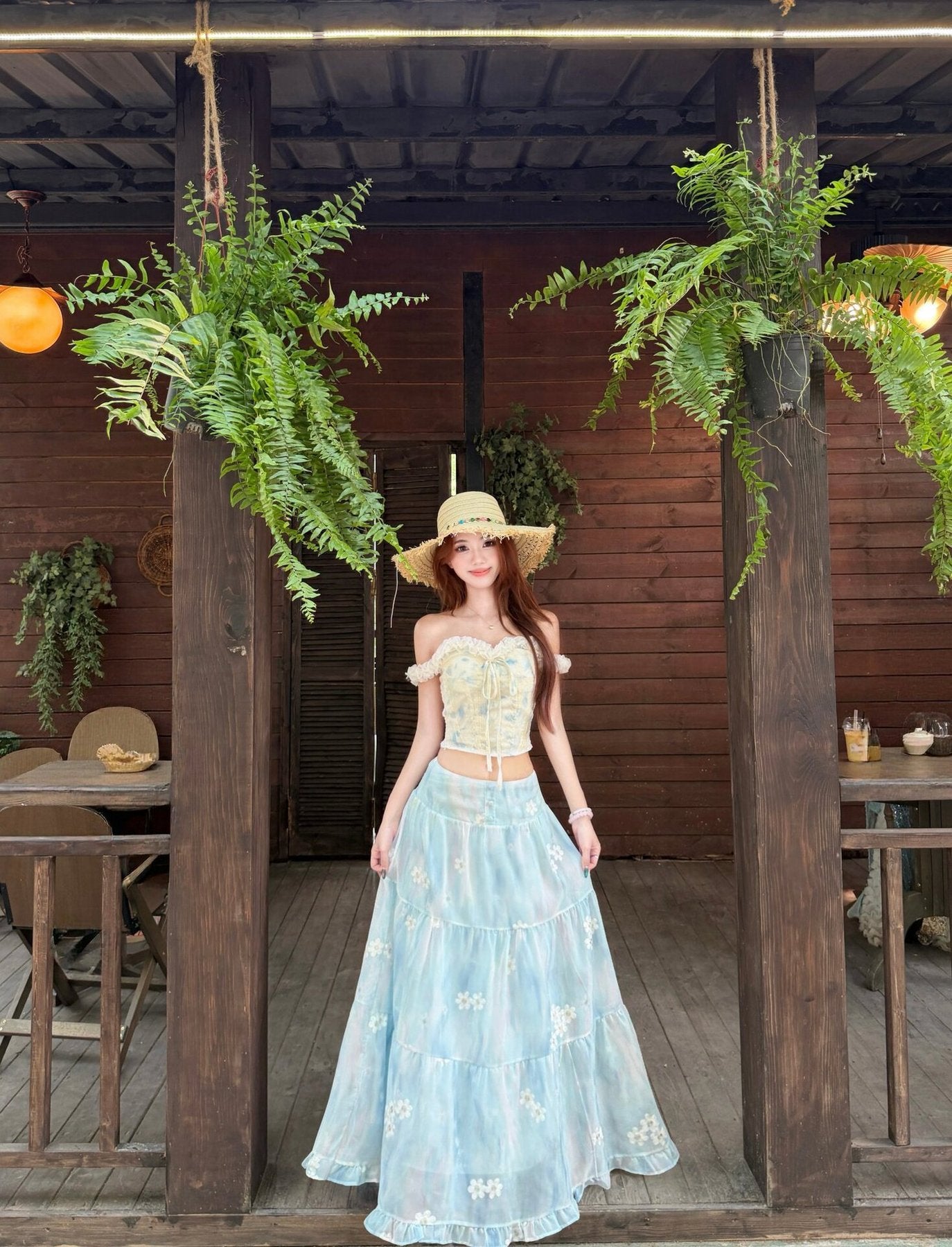 ワンピース ノースリーブ 花柄 春夏 きれいめ 袖なし 春 夏 リゾート ロング 上品 フレア セットアップ 切り替えデザイン ハイウエスト