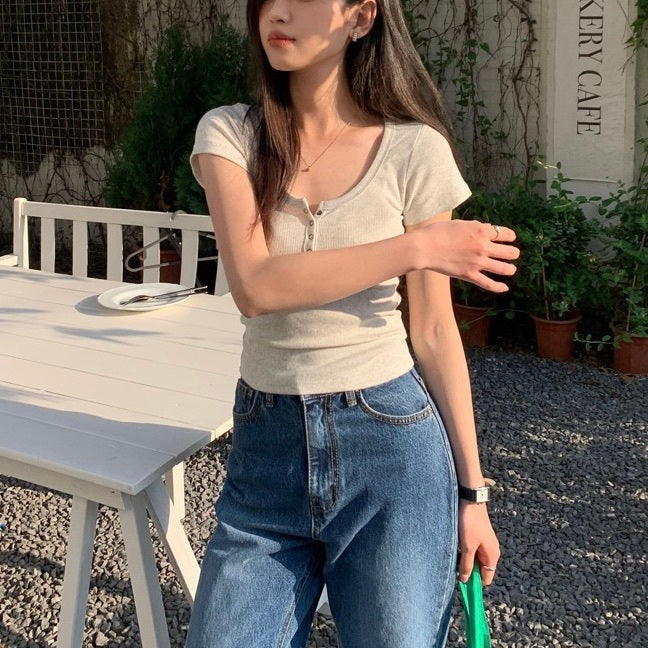 レディース トップス カットソー プルオーバー Tシャツ 半袖 ラウンドネック スリム 細身 スマート フェミニン ストリート アメカジ お腹見せ かわいい 大人可愛い きれいめ シンプル カジュアル おしゃれ かっこいい レトロ こなれ感 ラフ メンズライク マニッシュ ボーイッシュ スポーティー クール キュート ベーシック アメリカン アクティブ ナチュラル 無地 夏 お出かけ イベント 楽ちん 普段使い 着回し 流行 定番 S M L XL 白 ホワイト 黒 ブラック グレー オフホワイト ピンク