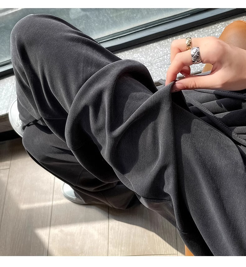 レディース パンツ ボトムス ストレートパンツ ワイドパンツ ワイド ドレープ ハイウエスト ウエストゴム かわいい シンプル カジュアル おしゃれ ラフ ルーズ キュート ナチュラル 無地 春 夏 ママ 通勤 学生 学校 通学 デート お出かけ 旅行 公園 女子会 休日 ショッピング カフェ 楽ちん 普段使い 着回し S M L XL 2XL 3XL 大きいサイズ ホワイト ブラック ダークグレー ピンク ベーシックカラー