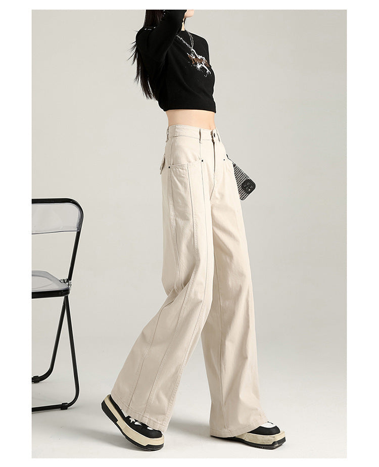 レディース パンツ ボトムス デニム デニムパンツ ストレート 裾ワイド ポケット カラーデニム かわいい シンプル カジュアル おしゃれ こなれ感 メンズライク クール ナチュラル 無地 春 夏 秋 冬 オールシーズン ママ 通勤 学生 学校 通学 デート お出かけ 旅行 公園 女子会 休日 ショッピング お花見 カフェ 普段使い 着回し XS S M L XL 小さいサイズ ベージュ ベーシックカラー