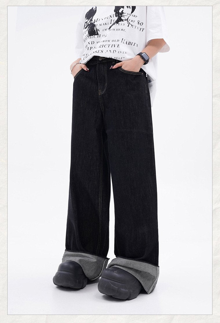パンツ ゆったり ワイド カジュアル アメリカン レトロ ストレート ワイドパンツ ストリート