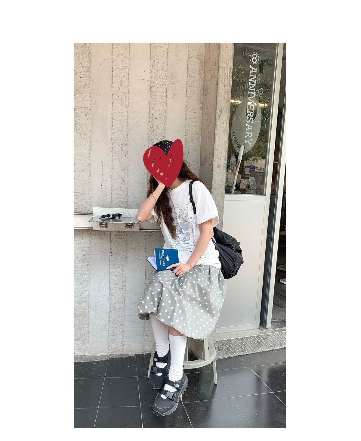 パンツ スカート ドット柄 春夏 カジュアル 体型カバー 春 夏 韓国ファッション ロング 切り替えデザイン ポリエステル ドット