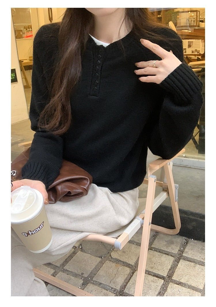 レディース トップス ニット セーター プルオーバー ミディアム 長袖 ラグラン ラウンドネック ボタン かわいい 大人可愛い きれいめ シンプル カジュアル 上品 おしゃれ こなれ感 個性的 ベーシック ナチュラル 無地 春 秋 冬 ママ 通勤 学生 学校 通学 デート お出かけ 旅行 公園 女子会 休日 ショッピング お花見 合コン コンパ 婚活 モテ 清楚 定番 S M L 黒 グレー ベージュ ブルー ベーシックカラー 大人カラー