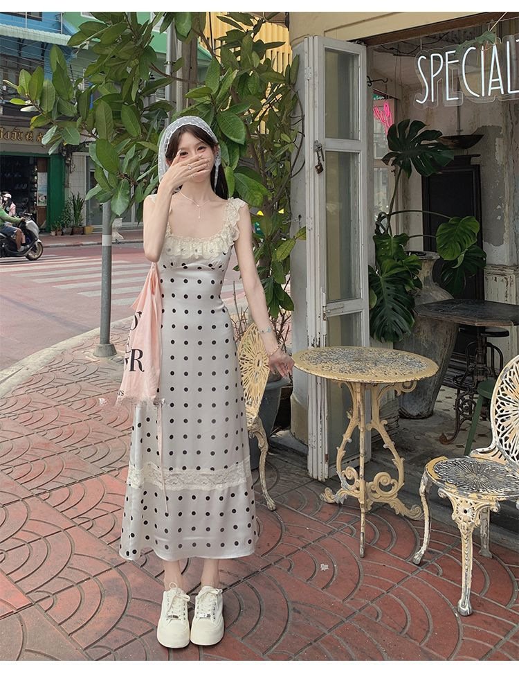 ワンピース ノースリーブ スリム 春夏 きれいめ 袖なし 春 レース 夏 ロング 上品