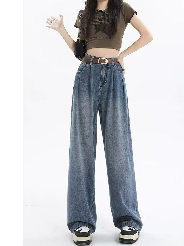 レディース パンツ ボトムス デニム  Gパン ストレートパンツ ロングパンツ デニムパンツ ロング ストリート ポケット ハイウエスト アメカジ タック ブルーデニム かわいい 大人可愛い きれいめ シンプル カジュアル 上品 おしゃれ こなれ感 ボーイッシュ メンズライク 抜け感 ベーシック アメリカン 無地 春 夏 秋 学生 学校 通学 お出かけ 休日 高原 ガーデン ショッピング カフェ 脚長 普段使い 着回し 定番 XS S M L XL 2XL 小さいサイズ 大きいサイズ ゆったり ブルー