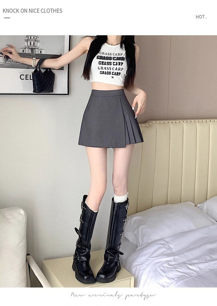 レディース スカート 無地 春夏 ミニ 春 ショート 夏 シンプル Aライン 切り替えデザイン キュロットスカート ハイウエスト スーツ ショートスカート フェミニン ポリエステル