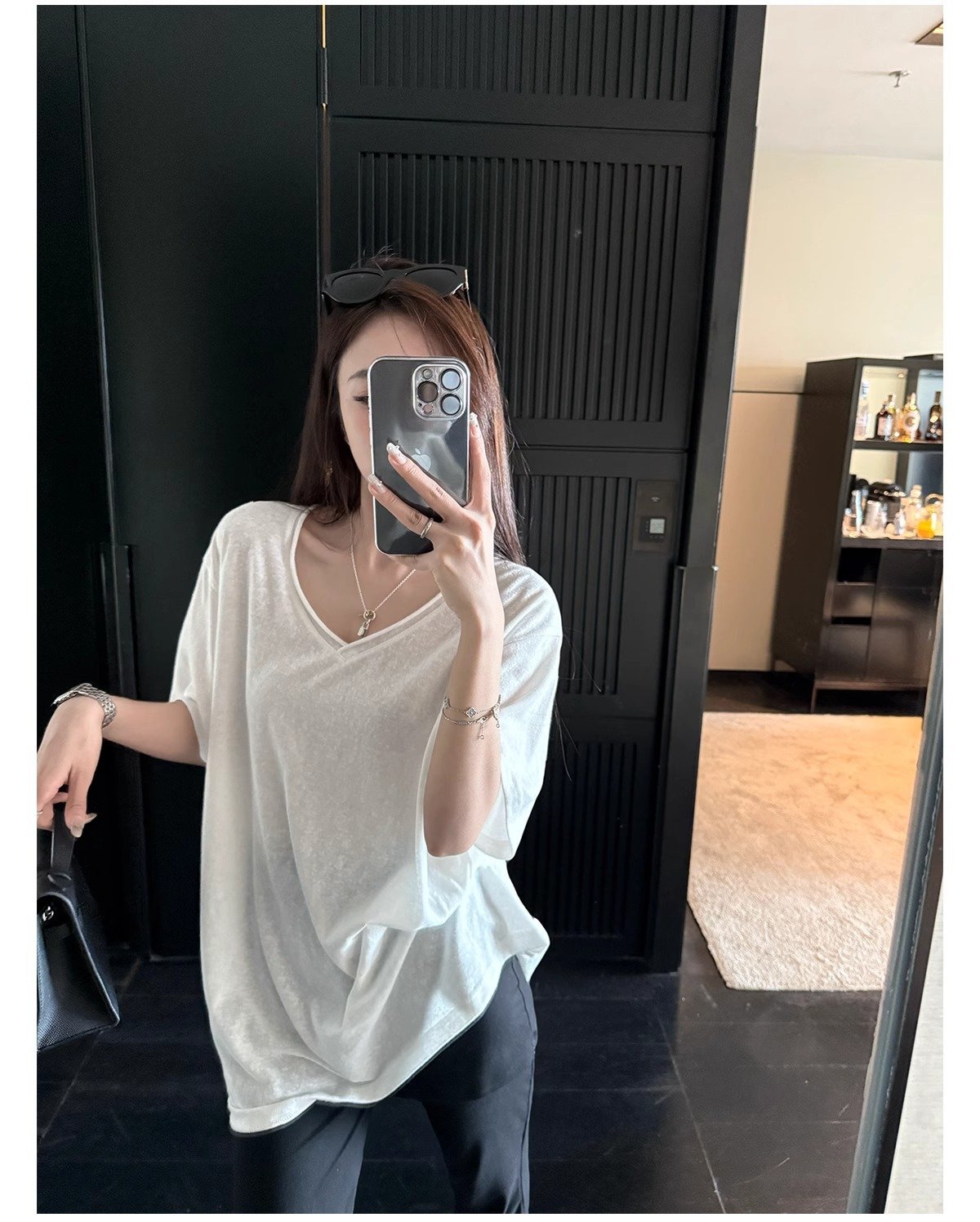 レディース Tシャツ 半袖 ゆったり リネン 春夏 カジュアル Vネック 春 夏 シャツ ロールアップ ポリエステル