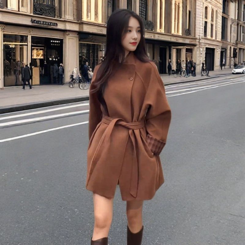 襟2way レディース アウター 上着 羽織 前開き ミディアム 膝上 長袖 ラグラン 襟付き スタンドカラー ワイド オーバーサイズ ベルト ウエストマーク ボタン かわいい 大人可愛い シンプル カジュアル 上品 おしゃれ レトロ こなれ感 エレガント 抜け感 シック 無地 チェック 秋 冬 ママ 通勤 学生 学校 通学 デート お出かけ 旅行 レストラン 女子会 休日 ホテル ショッピング カフェ 普段使い 着回し S M L ゆったり ゆる グレー ベーシックカラー 秋カラー