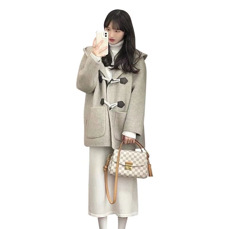レディース コート 長袖 無地 ゆったり 春夏 カジュアル 春 ショート 夏 膝丈 秋 シンプル ウール フード