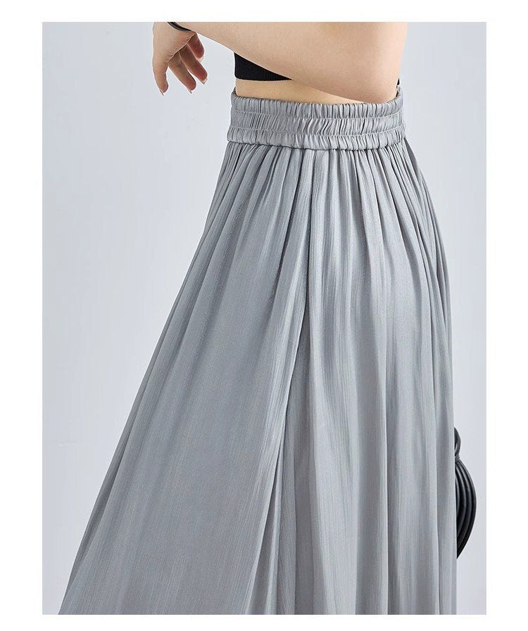 レディース パンツ スカート 無地 ワイド 春夏 カジュアル きれいめ 通勤 春 夏 ロング ストレート ロングパンツ 薄手 ウエストゴム