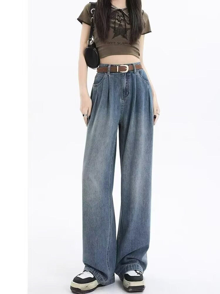 レディース パンツ ボトムス デニム  Gパン ストレートパンツ ロングパンツ デニムパンツ ロング ストリート ポケット ハイウエスト アメカジ タック ブルーデニム かわいい 大人可愛い きれいめ シンプル カジュアル 上品 おしゃれ こなれ感 ボーイッシュ メンズライク 抜け感 ベーシック アメリカン 無地 春 夏 秋 学生 学校 通学 お出かけ 休日 高原 ガーデン ショッピング カフェ 脚長 普段使い 着回し 定番 XS S M L XL 2XL 小さいサイズ 大きいサイズ ゆったり ブルー