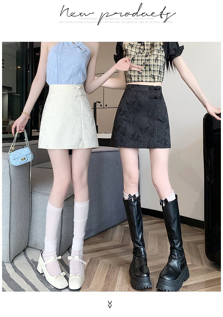 レディース スカート スリム 春夏 きれいめ 春 ショート 夏 上品 Aライン エスニック ハイウエスト ショートスカート ボタン