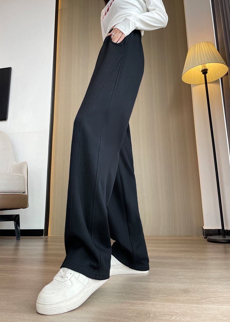 レディース パンツ ワイド スリム 春 秋 カジュアル アメリカン 大きいサイズ ストレート ワイドパンツ タイ