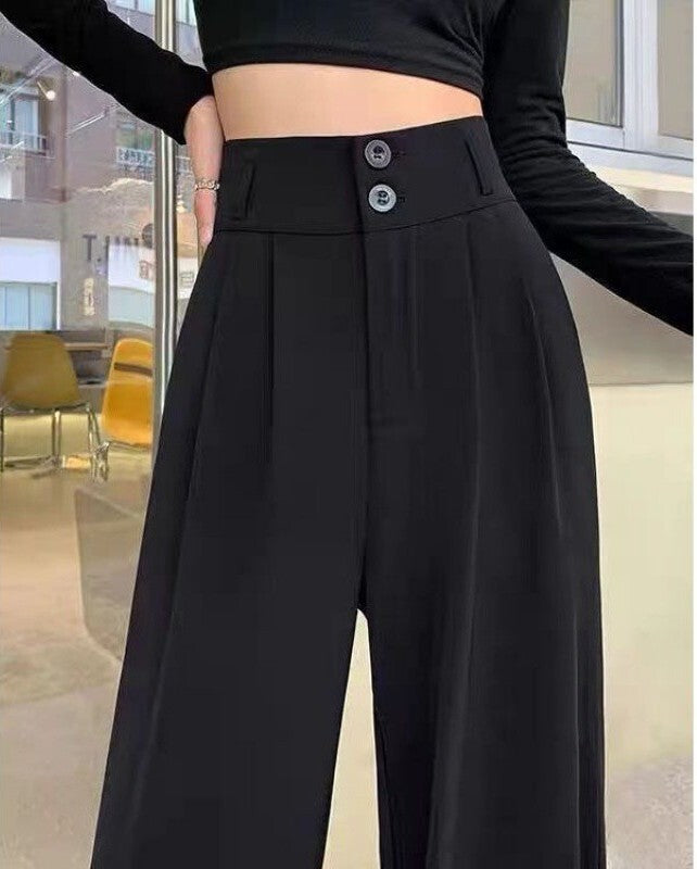 レディース パンツ ボトムス ワイドパンツ ハイウエスト ハイウエストタックワイドパンツ ワイドシルエット ワイド フェミニン ボタン 大人可愛い きれいめ シンプル カジュアル 上品 おしゃれ かっこいい こなれ感 ラフ 主役級 存在感 抜け感 ベーシック ナチュラル シック 無地 春 秋 お出かけ 休日 ショッピング カフェ 体型カバー 美脚 脚長 普段使い 着回し スタイルアップ スタイリッシュ M L XL 2XL 3XL 4XL 5XL ブラック ダークグレー ホワイト ブラウン