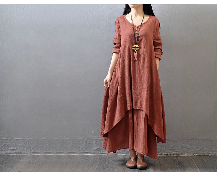ワンピース ドレス 長袖 無地 春夏 Vネック 春 夏 シンプル 秋 ロング 上品