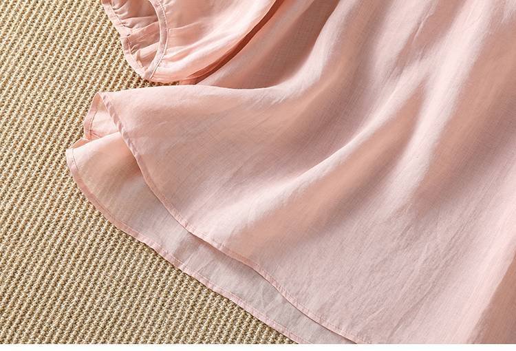 レディース シャツ Tシャツ 半袖 コットン 綿 デニム 春夏 カジュアル きれいめ 通勤 前開き 春 夏 刺繍 薄手 プルオーバー 透けない