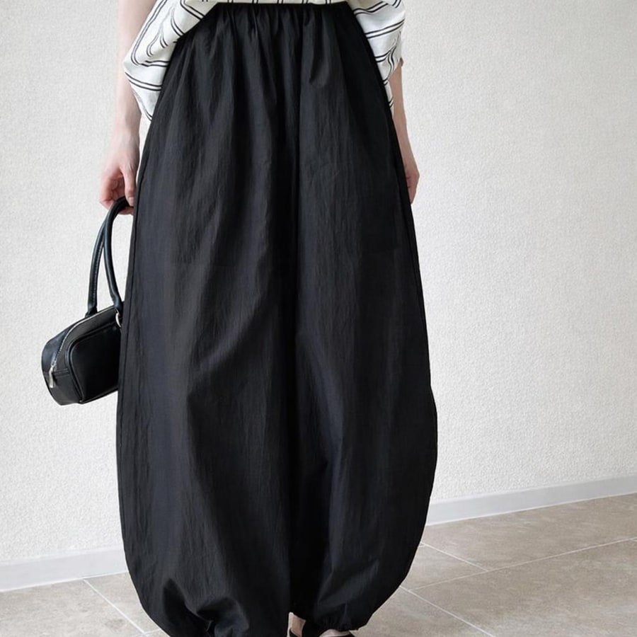 レディース パンツ 無地 ゆったり ワイド コットン 綿 麻 春夏 カジュアル 大きいサイズ 春 夏 シンプル ワイドパンツ ポリエステル