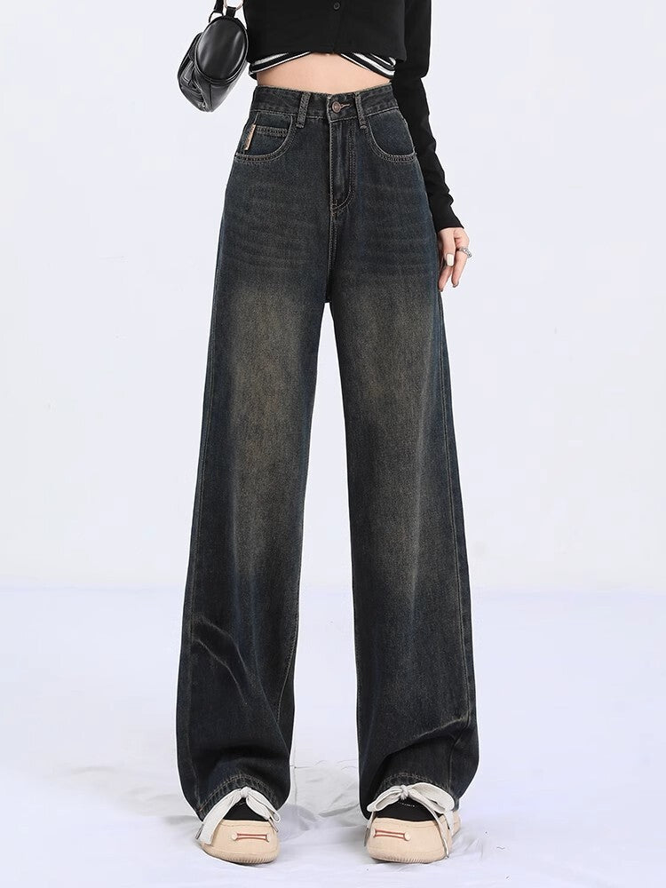 レディース パンツ ボトムス デニム Gパン デニムパンツ ストレート ハイウエスト ヴィンテージ ブルーデニム かわいい シンプル カジュアル おしゃれ かっこいい ボーイッシュ クール ナチュラル 無地 春 夏 秋 冬 オールシーズン ママ 通勤 学生 学校 通学 デート お出かけ 旅行 公園 女子会 休日 ショッピング カフェ 普段使い 着回し トレンド 流行 XS S M L XL 2XL 小さいサイズ 大きいサイズ ブルー ベーシックカラー