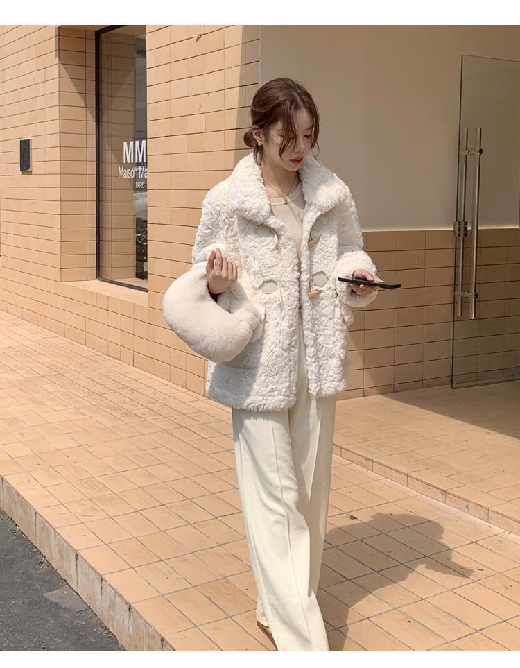レディース コート 長袖 ゆったり 秋冬 秋 膝丈 冬 おしゃれ ファー フェイクファー ウール スタンドカラー ボタン