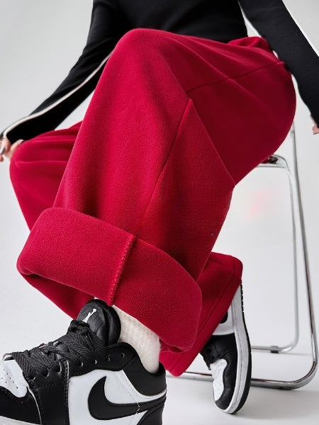 レディース パンツ ボトムス 裏起毛 ロングパンツ ワイドパンツ ロング ワイド ストレート ストリート ハイウエスト ウエストゴム ドロスト アメカジ かわいい 大人可愛い シンプル カジュアル おしゃれ こなれ感 ボーイッシュ ルーズ 抜け感 ベーシック 無地 秋 冬 ママ 学生 学校 通学 デート お出かけ アウトドア イベント 旅行 公園 女子会 休日 ライブ コンパ カフェ 韓国 コーデ 防寒 体型カバー 脚長 普段使い 着回し M L XL ホワイト ブラック ブラウン グレー ピンク レッド