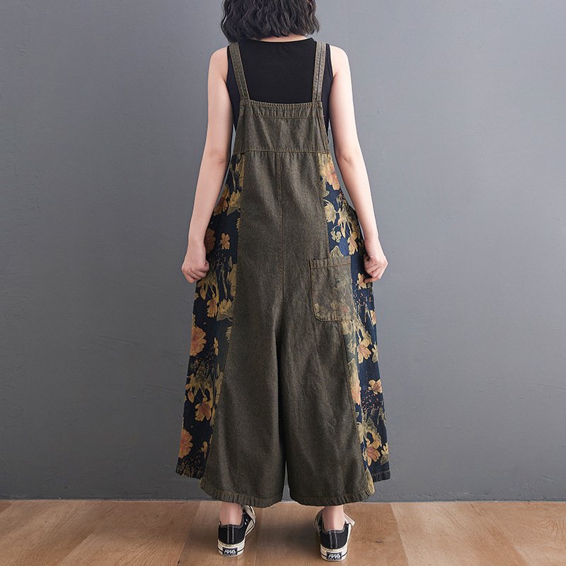 レディース パンツ プリント ワイド 夏 大きいサイズ 上品 ワイドパンツ