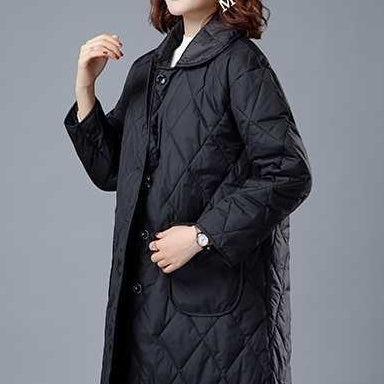 レディース コート アウター 上着 ロングコート キルティングコート 膝丈 長袖 襟付き 丸襟 ストレート Iライン ストリート ポケット 前開き ボタン アメカジ きれいめ シンプル カジュアル 上品 おしゃれ かっこいい レトロ ラフ スポーティー クール 抜け感 ベーシック アクティブ ナチュラル シック 格子柄 秋 冬 お出かけ アウトドア キャンプ 旅行 休日 高原 ガーデン 重ね着 楽ちん 暖かい 防寒 普段使い 着回し レイヤード 定番 M L XL 小さいサイズ 大きいサイズ 黒 ブラック