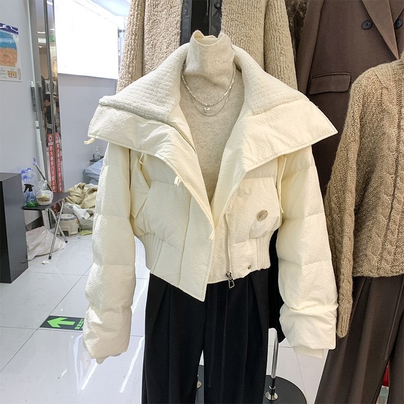 レディース ジャケット 長袖 無地 ゆったり コットン 綿 秋冬 秋 きれいめ 通勤 オフィス 体型カバー ショート シンプル 冬 厚手 アウター ポリエステル