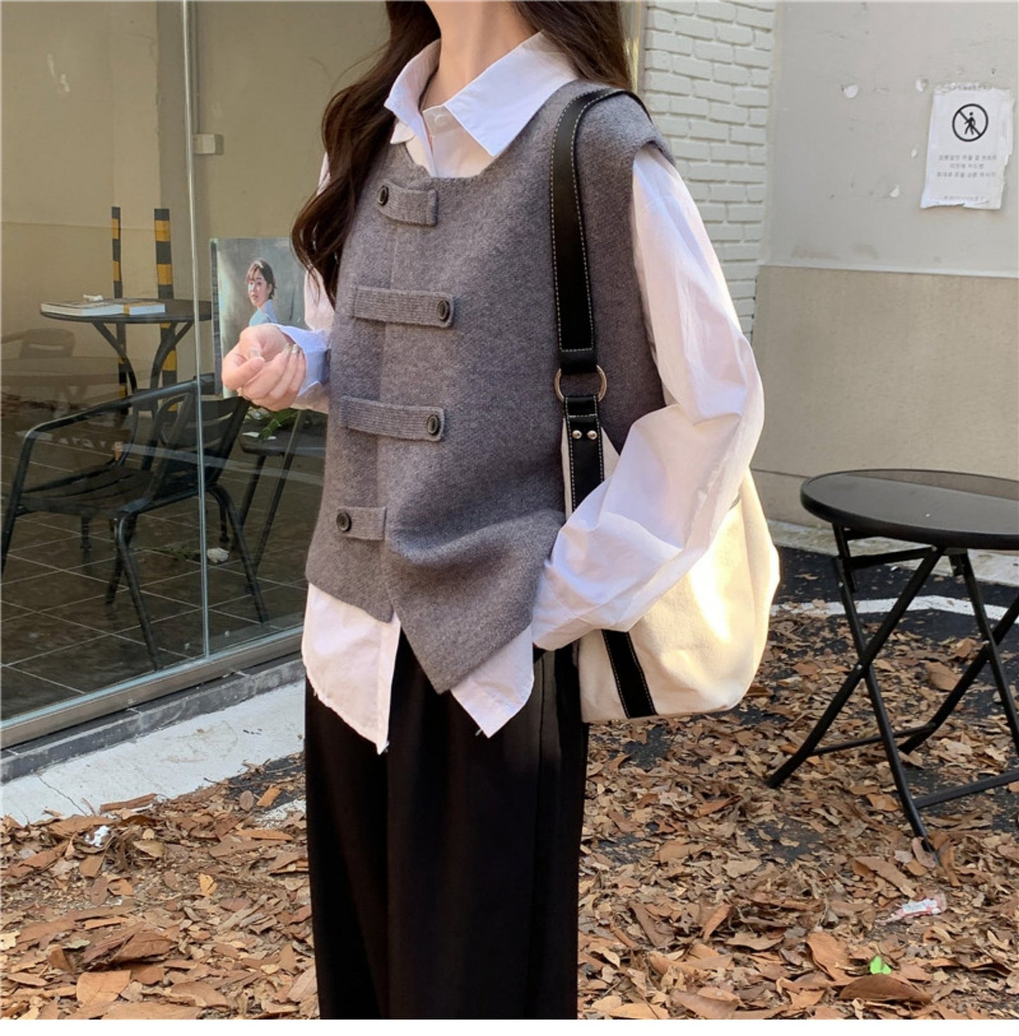 レディース トップス ベスト 無地 春 秋冬 きれいめ 通勤 オフィス 春夏 重ね着 膝丈 ラウンドネック 秋 シンプル 冬 アシンメトリー プルオーバー