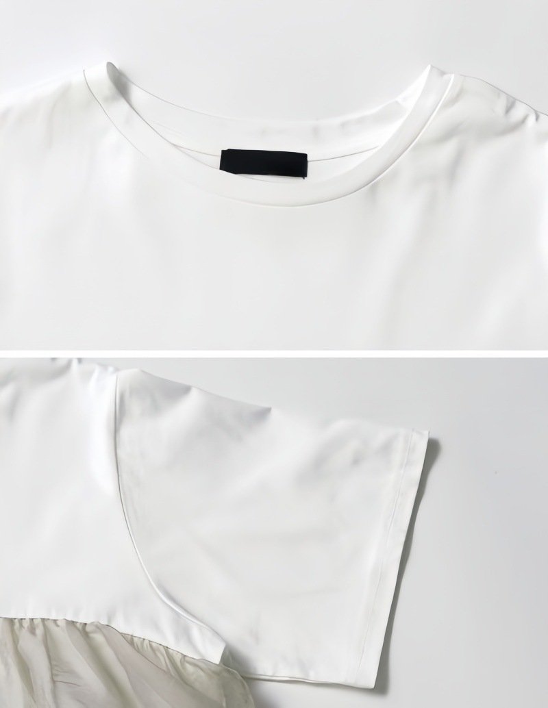 レディース トップス Tシャツ ニット 半袖 ゆったり スリム 春夏 春 夏 ラウンドネック シャツ