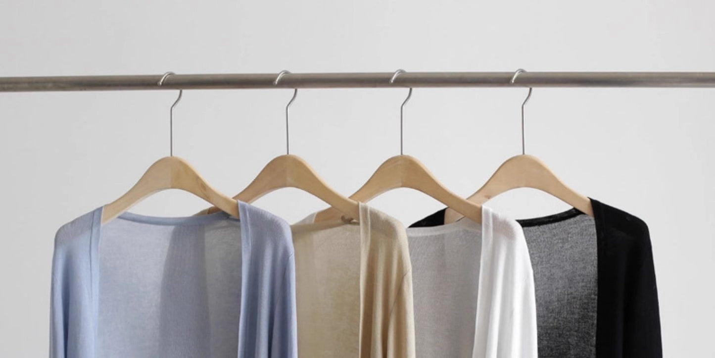 レディース シャツ トップス ニット 長袖 ボーダー ストライプ 夏 きれいめ 通勤 体型カバー 春夏 前開き Vネック ショート ジャケット 上品 薄手 カーディガン ベスト ショール