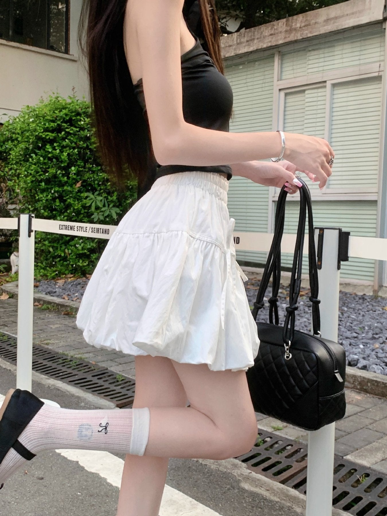 レディース スカート 無地 スリム 春夏 ボトムス ミニ 春 フレア 夏 ホワイト シンプル ブラック Aライン ハイウエスト フェミニン 蝶 フレアスカート ポリエステル