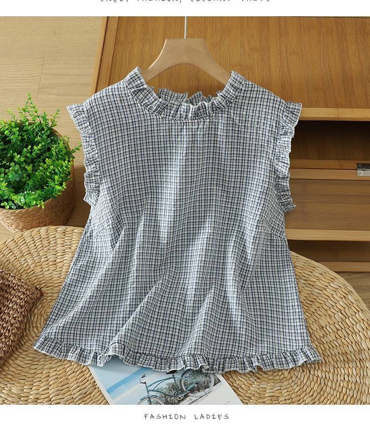 トップス Tシャツ ノースリーブ ボーダー ストライプ ゆったり スリム コットン 綿 春夏 きれいめ 通勤 体型カバー 袖なし 春 夏 フリル シャツ