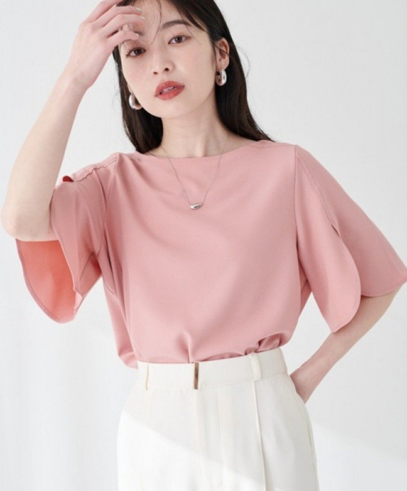 レディース ブラウス シャツ 無地 ゆったり 春夏 きれいめ 通勤 オフィス 体型カバー 前開き 春 夏 ラウンドネック レース シンプル シフォン レギュラー