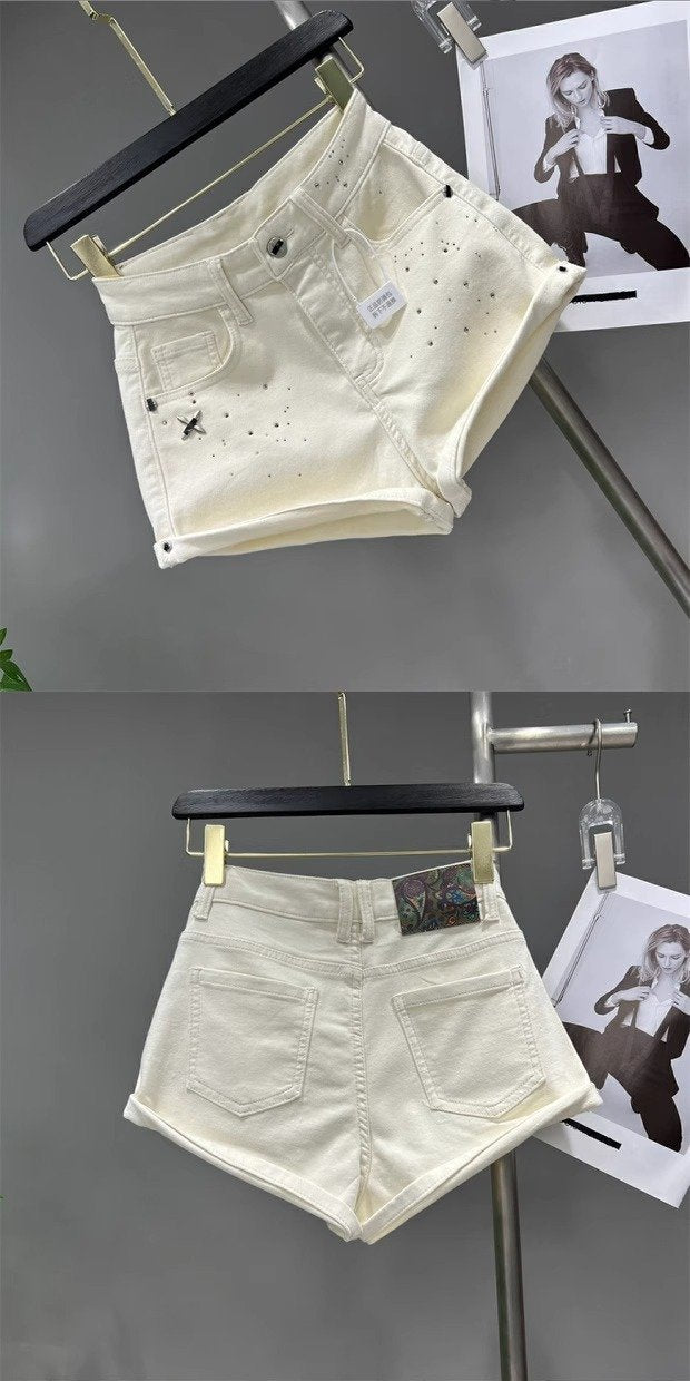 レディース パンツ ワイド コットン 綿 デニム 春夏 春 ショート 夏 ショートパンツ Aライン ワイドパンツ 流行